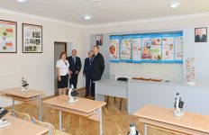 President Ilham Aliyev inspects two remodeled schools in Baku (PHOTO)