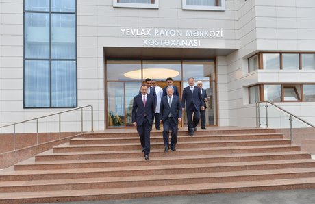 Azerbaijani President attends opening of Yevlakh City Central Hospital (PHOTO)