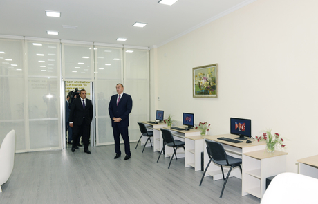 Azerbaijani President attends opening of Heydar Aliyev Center in Naftalan (PHOTO)