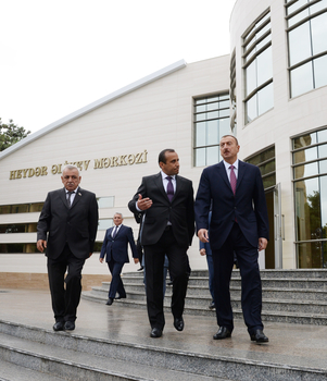 Azerbaijani President attends opening of Heydar Aliyev Center in Naftalan (PHOTO)