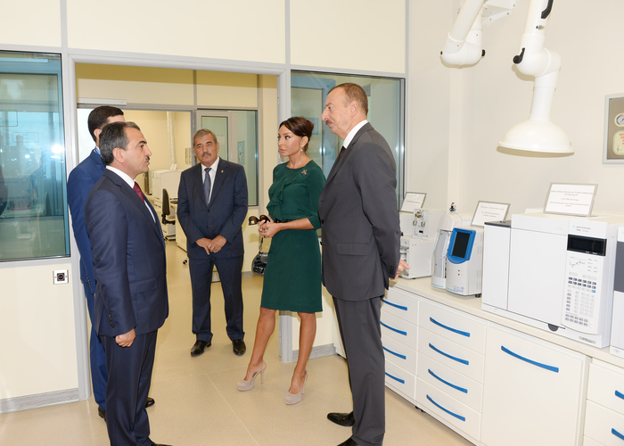 Azerbaijani President and his spouse attend opening Azersu central lab's new building (PHOTO)