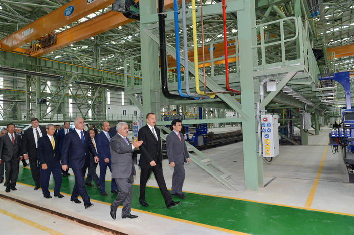 Azerbaijani President attends opening of shipyard in Baku (PHOTO)