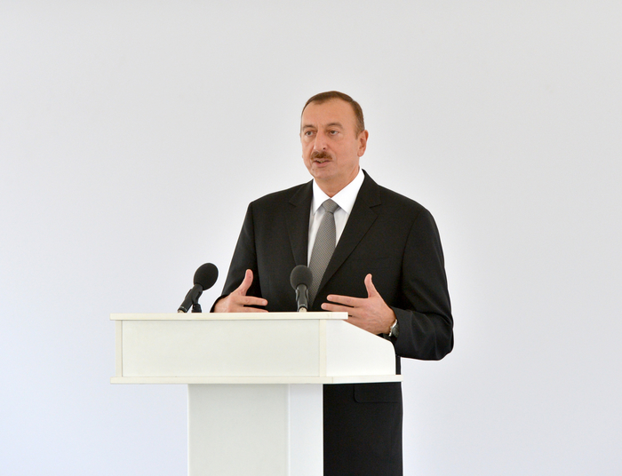 Azerbaijani President attends opening of shipyard in Baku (PHOTO)