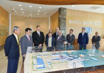 Президент Азербайджана принял участие в открытии судостроительного завода в Баку (ФОТО)