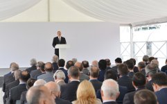 Azerbaijani President attends opening of shipyard in Baku (PHOTO)