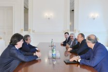 Azərbaycan Prezidenti İlham Əliyev UEFA-nın prezidenti Mişel Platinini qəbul edib
