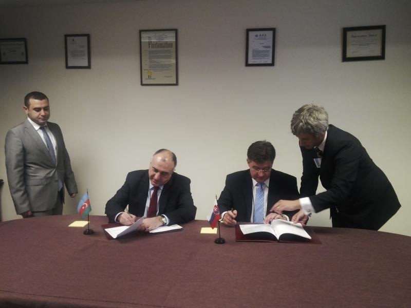 Azərbaycan və Slovakiya arasında Anlaşma memorandumu imzalanıb