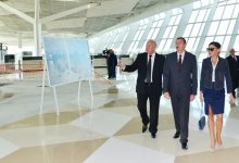 Azerbaijani President and his spouse attend opening of building of Air Traffic Control Center of Azerbaijan Airlines (PHOTO)