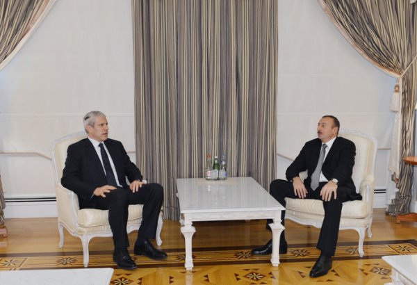 Azerbaijani President receives former Serbian President