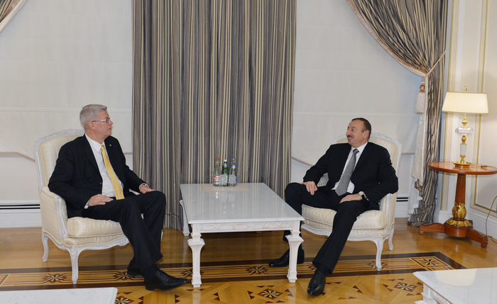 Azerbaijani President receives former Latvian President