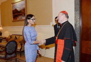 Heydar Aliyev Foundation president Mehriban Aliyeva meets president of Pontifical Council for Culture (PHOTO)
