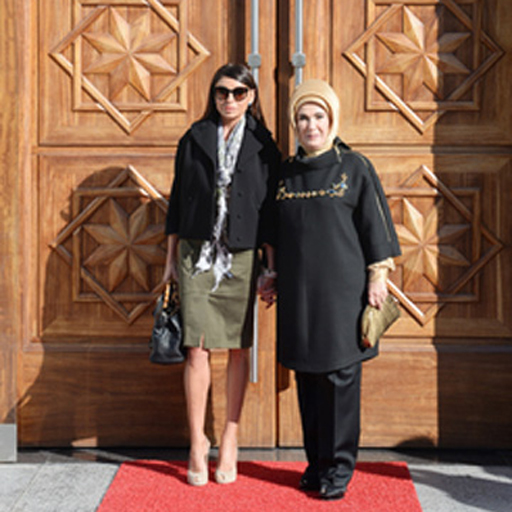 Первая леди Азербайджана встретилась с супругой премьер-министра Турции (ФОТО)