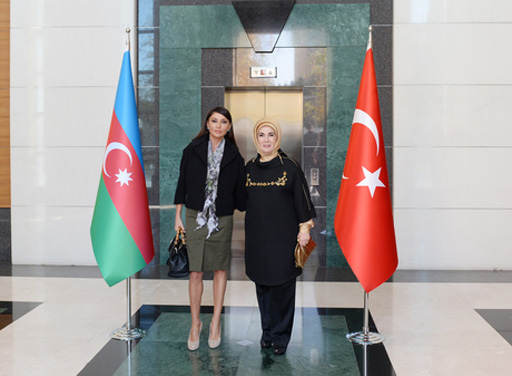 Azerbaijan`s first lady meets spouse of Turkish Premier (PHOTO)