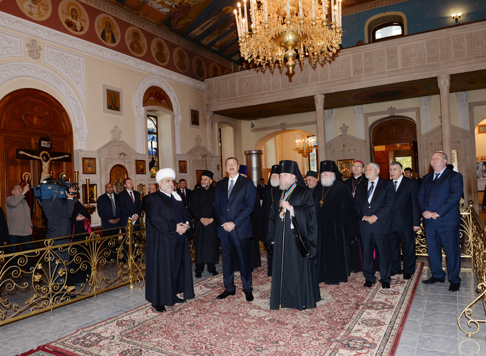 Azerbaijani President attends opening of Orthodox Religious and Cultural Center of Baku and Azerbaijan Eparchy (PHOTO)