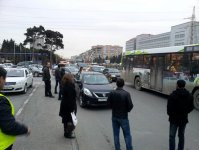 В Баку проведена акция по пропаганде ПДД - нарушение правил остановки и стоянки  (ФОТО)