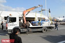 Bakıda GT3 dünya avtomobil yarışında qəza: avtomobillər toqquşdu     (FOTO)
