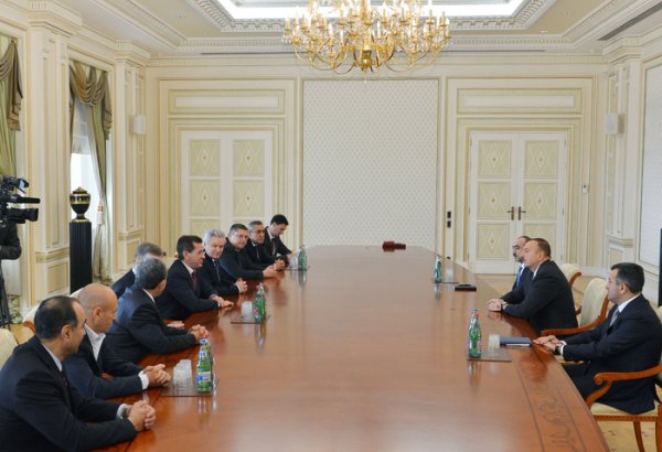 Президент Азербайджана принял делегацию во главе с губернатором Астраханской области (ФОТО)