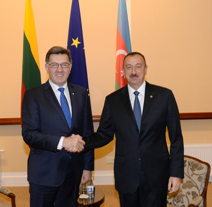 Президент Азербайджана встретился с премьером Литвы (ФОТО)