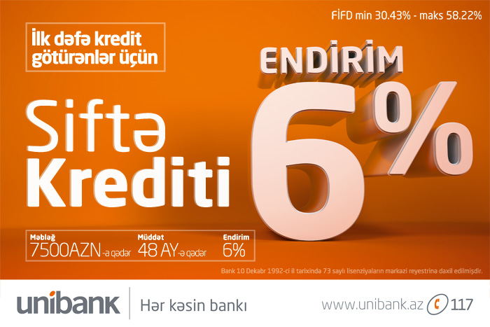 Unibank-dan "Siftə krediti"ni kimlər ala bilər?