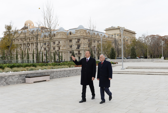 Prezident İlham Əliyev Bakıda Dədə Qorqud parkının açılışında iştirak edib (FOTO)