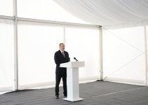 Azerbaijani president attends opening of Dada Gorgud Park in Baku (PHOTO)