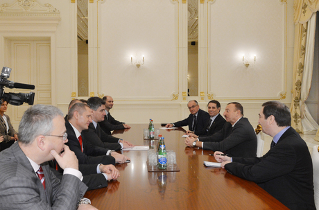Azerbaijani President Ilham Aliyev receives Croatian PM Zoran Milanovic