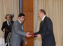 Azerbaijani President Ilham Aliyev opens “Shahdag”, “Pik Palas” hotels, and attends event dedicated to sports results of 2013 in Gusar District (PHOTO)