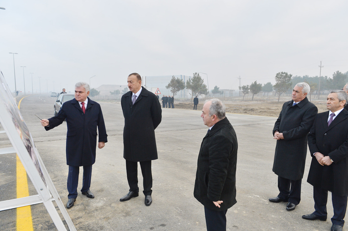 Azerbaijani president attends opening of Zabrat-Kurdakhani-Pirshaghi highway after reconstruction (PHOTO)