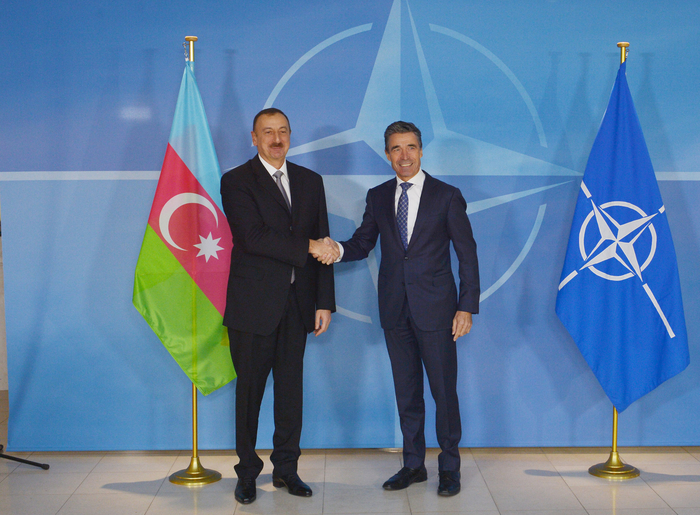 Azerbaijani President Ilham Aliyev meets NATO Secretary General in Brussels (PHOTO)