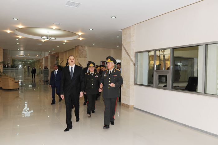 President Ilham Aliyev inspects construction and remodeling at military town of Special State Security Service (PHOTO)