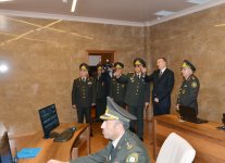 President Ilham Aliyev inspects construction and remodeling at military town of Special State Security Service (PHOTO)