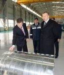 Prezident İlham Əliyev Gəncədə  “DET-AL Alüminium” MMC-nin  zavodlarının açılışında iştirak edib (FOTO)