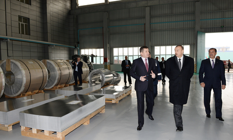 Президент Азербайджана принял участие в открытии заводов по производству алюминиевых полуфабрикатов  (ФОТО)