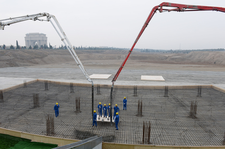 Состоялась церемония закладки фундамента Гянджинского Олимпийского парка (ФОТО)