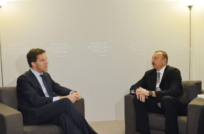 Azerbaijani President meets Dutch Premier Mark Rutte (PHOTO)
