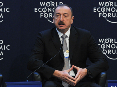 Azerbaijani President attends Eurasia: The Next Frontier? session of World Economic Forum (PHOTO)