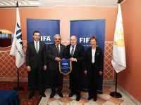 Yozef Blatter Azərbaycanda futbolun inkişafına inanır (FOTO) - Gallery Thumbnail