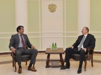Ilham Aliyev meets Qatari Emir in Sochi (PHOTO)