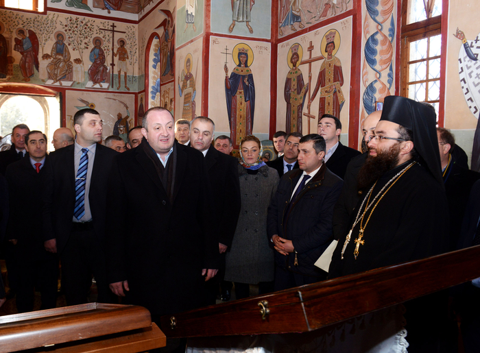 Georgian President visits Azerbaijan`s Gakh District (PHOTO)