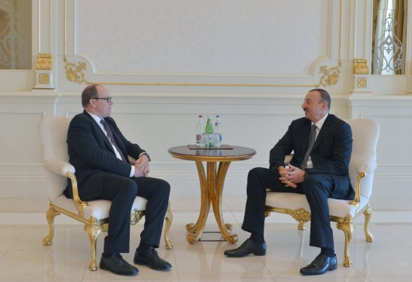 President Ilham Aliyev meets Prince Albert II of Monaco