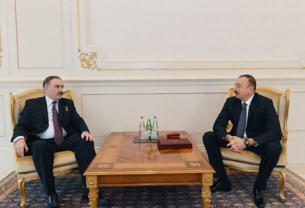 Azerbaijani President Ilham Aliyev receives former Ingush leader