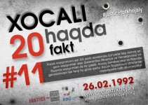 Двадцать фактов о Ходжалинской трагедии на девяти языках мира (постеры)