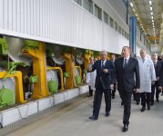 Azerbaijani president attends opening of new industrial facilities in Sumgayit (PHOTO)