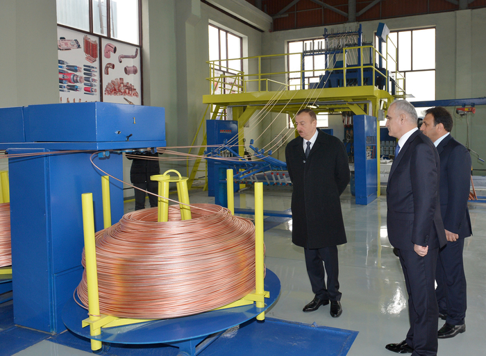 Президент Азербайджана принял участие в открытии завода по переработке меди в Сумгайыте (ФОТО)