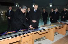 Azerbaijan president views Heydar Aliyev sports and concert complex repair project (PHOTO)