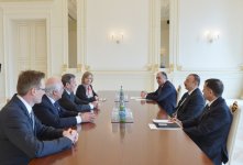 Azerbaijani president receives former German chancellor