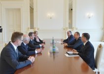 Azerbaijani president receives former German chancellor