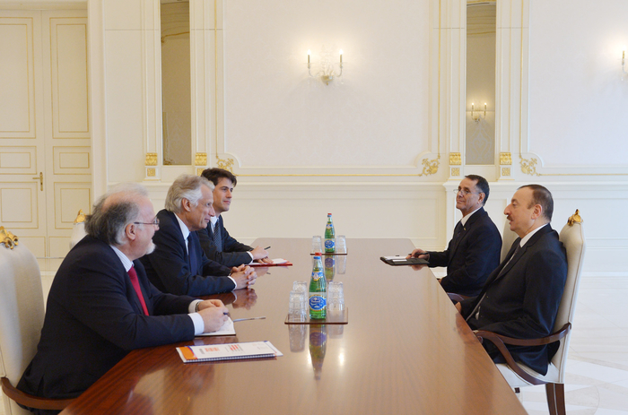 Azerbaijani president receives former French prime minister