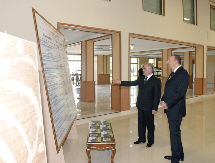 Azerbaijani president familiarizes with conditions created at Nakhchivan Business Center