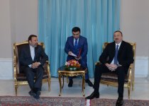 Azerbaijani president meets with Iranian government officials  (PHOTO)